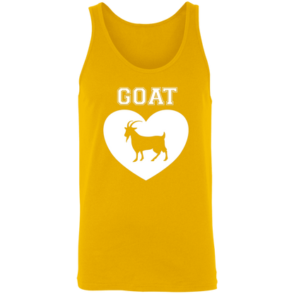 Goat Heart White Unisex Tank