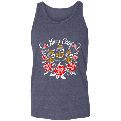 Navy Chief Rose Gold Unisex Tank