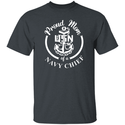 Proud Mom White Design  5.3 oz. T-Shirt