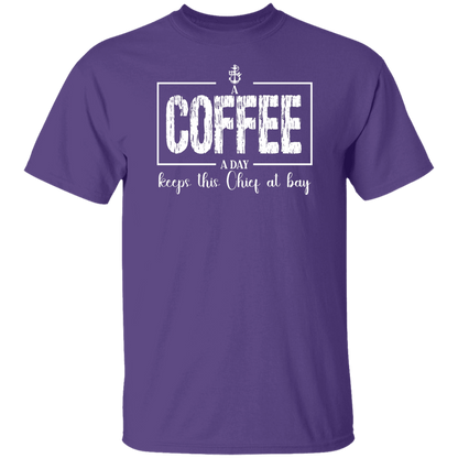 A Coffee a Day White Design 5.3 oz. T-Shirt