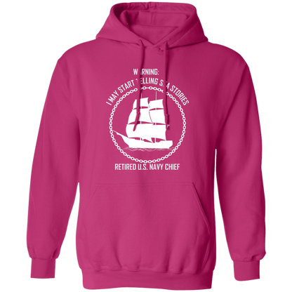 Retired Sea Stories White Pullover Hoodie