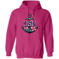 Pink Flower Anchor Pullover Hoodie