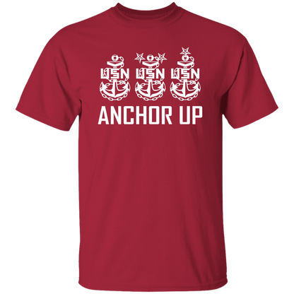 Anchor Up White Design  5.3 oz. T-Shirt