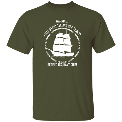 Retired Sea Stories White  5.3 oz. T-Shirt