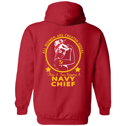 Navy Girl Front and Back Pullover Hoodie