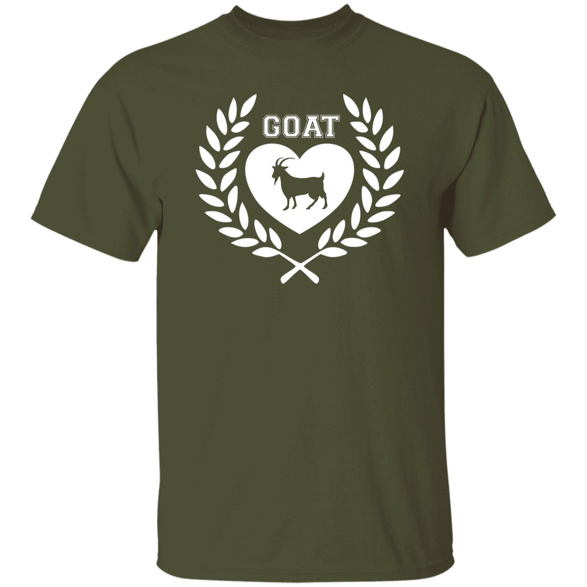 Goat Wreath White 5.3 oz. T-Shirt