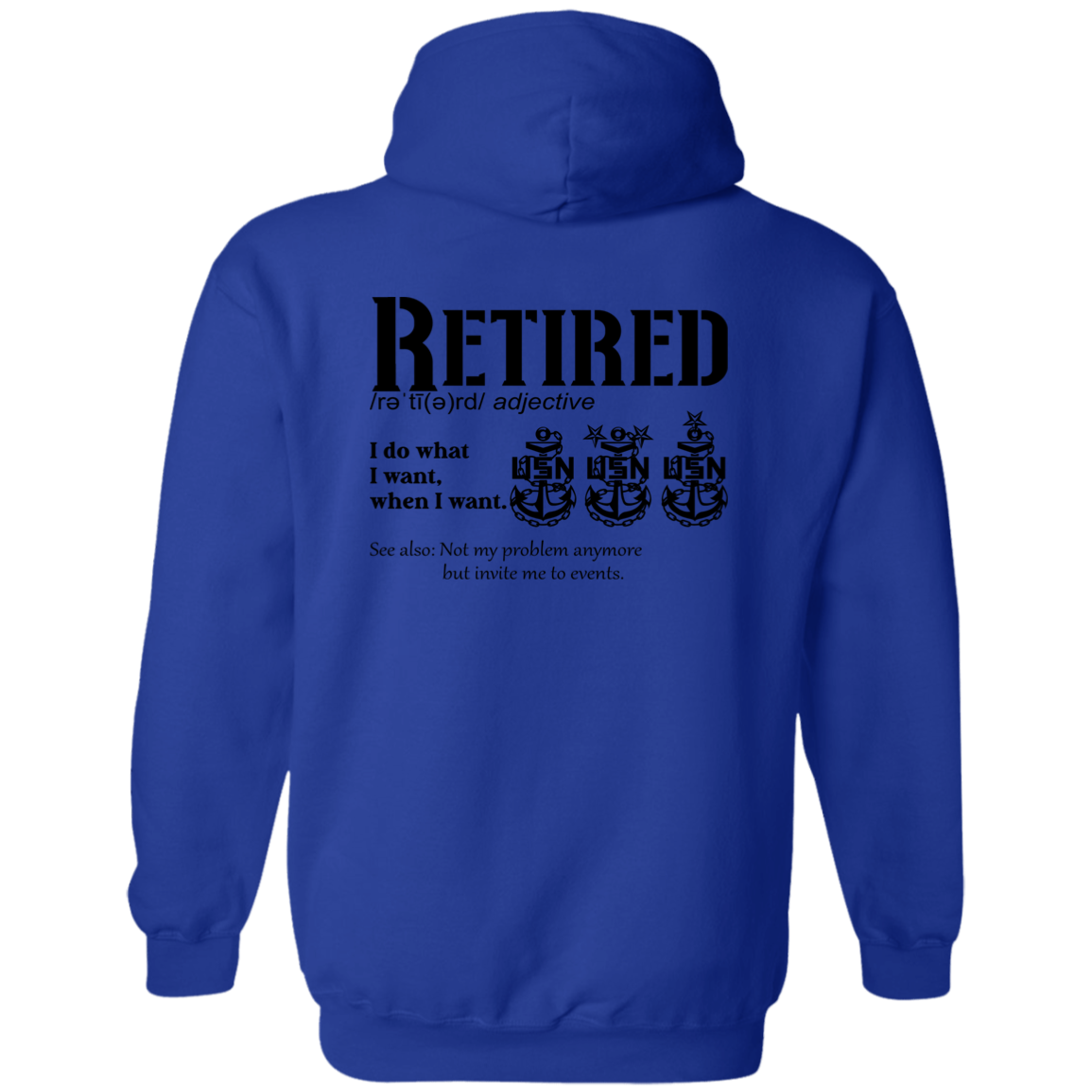 Retired Definition Zip Up Hooded Sweatshirt