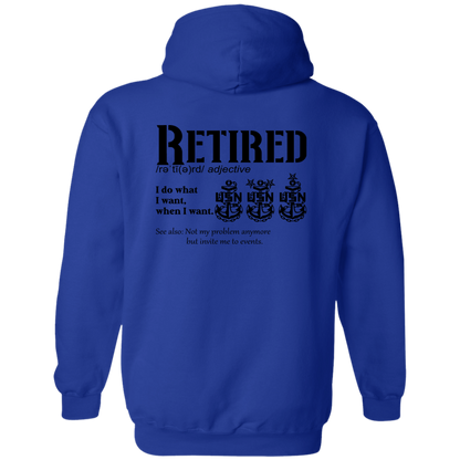 Retired Definition Zip Up Hooded Sweatshirt