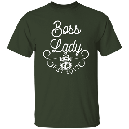 Boss Lady White Design 5.3 oz. T-Shirt