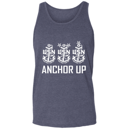 Anchor Up White Design  Unisex Tank