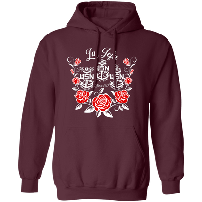 La Jefa Rose White Pullover Hoodie
