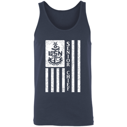 Senior Chief Flag White Unisex Tank