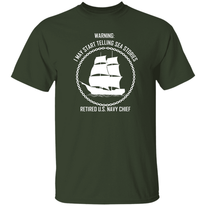 Retired Sea Stories White  5.3 oz. T-Shirt