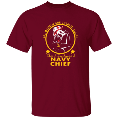 Navy Girl Chief Gold 5.3 oz. T-Shirt