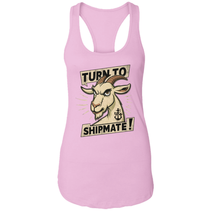 Turn To Shipmate Ladies Racerback Tank