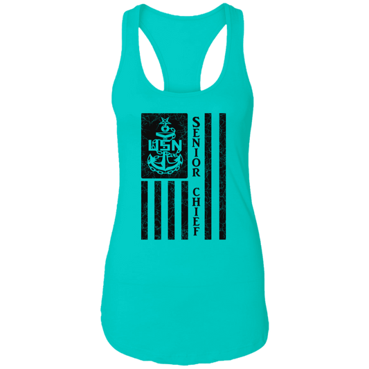 Senior Chief Flag Ladies Racerback Tank