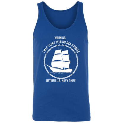 Retired Sea Stories White  Unisex Tank