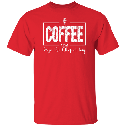 A Coffee a Day White Design 5.3 oz. T-Shirt
