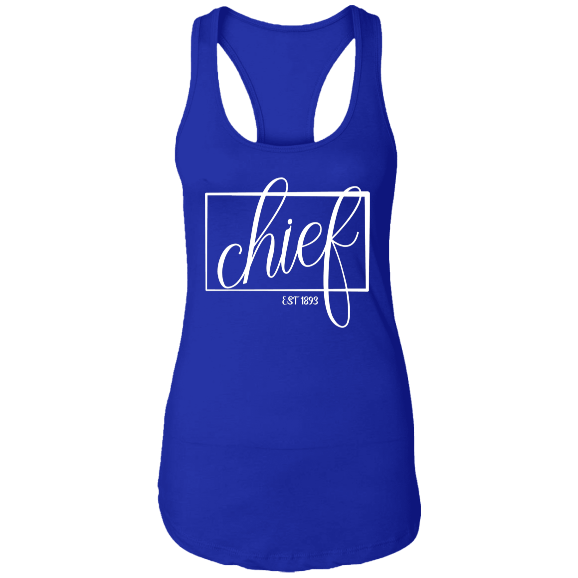 Chief 1893 White Ladies Racerback Tank