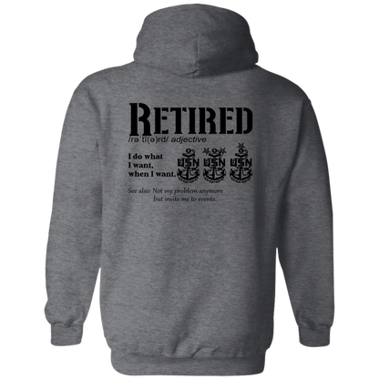 Retired Definition Zip Up Hooded Sweatshirt