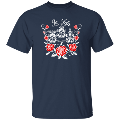 La Jefa Rose White 5.3 oz. T-Shirt