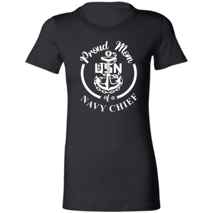 Proud Mom White Design  Ladies' Favorite T-Shirt