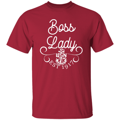 Boss Lady White Design 5.3 oz. T-Shirt