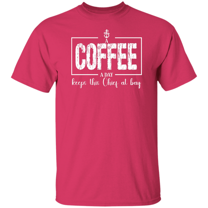 A Coffee a Day White Design 5.3 oz. T-Shirt