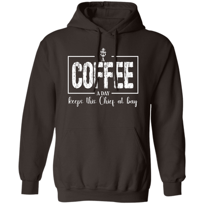 A Coffee a Day White Design Pullover Hoodie