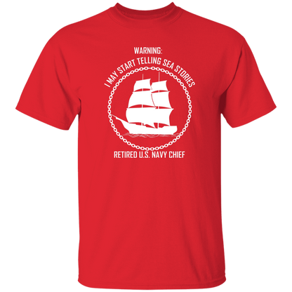 Retired Sea Stories White  5.3 oz. T-Shirt