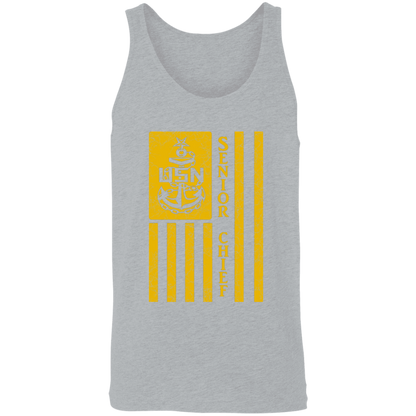 Senior Chief Flag Gold Unisex Tank