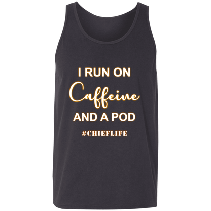 I Run On Caffeine White Design  Unisex Tank