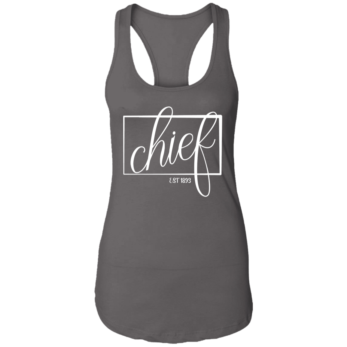 Chief 1893 White Ladies Racerback Tank