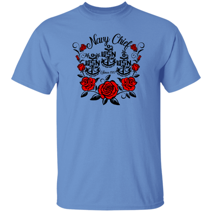 Navy Chief Rose 5.3 oz. T-Shirt