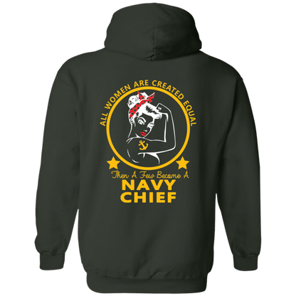 Navy Girl Front and Back Pullover Hoodie