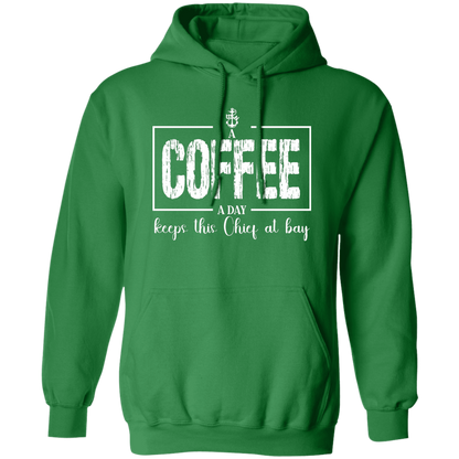 A Coffee a Day White Design Pullover Hoodie