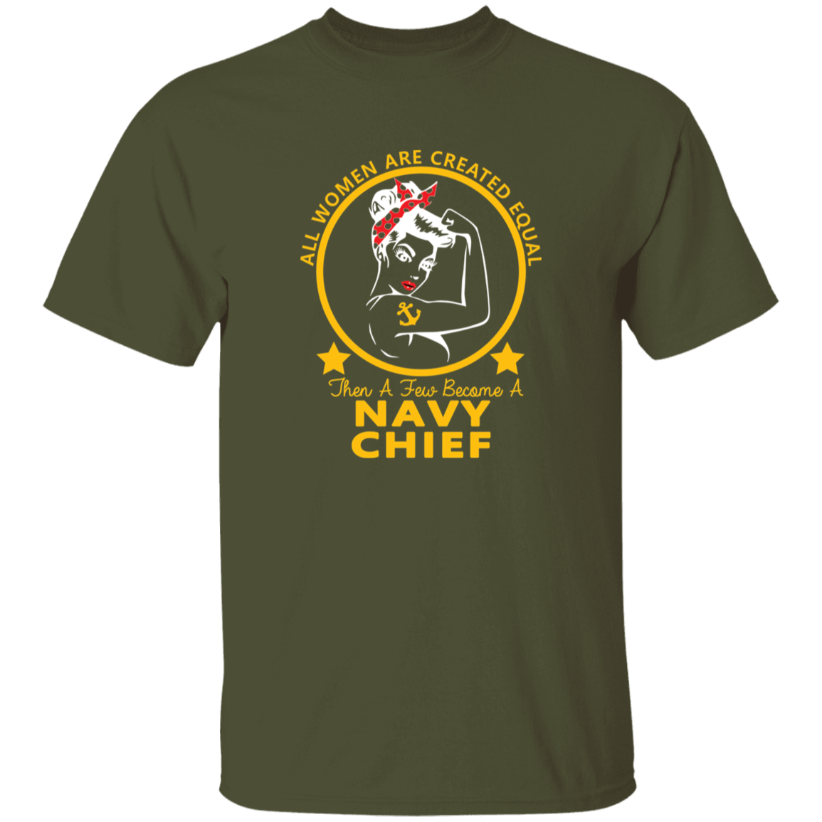 Navy Girl Chief Gold 5.3 oz. T-Shirt