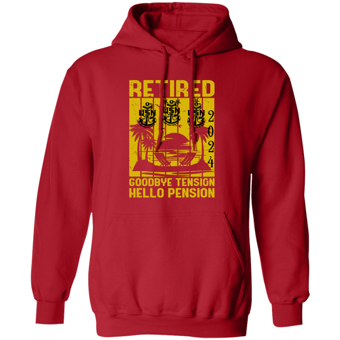 Hello Pension Retired V2 Pullover Hoodie