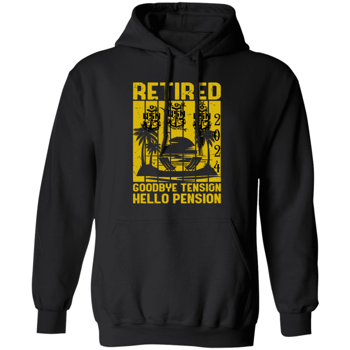 Hello Pension Retired V2 Pullover Hoodie