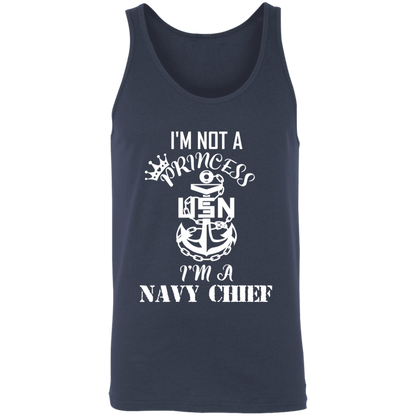 I'm not a Princess White Design Unisex Tank