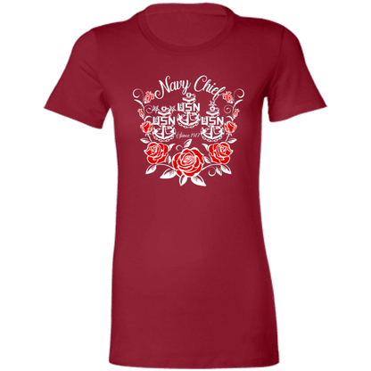 Navy Chief Rose White Ladies' Favorite T-Shirt