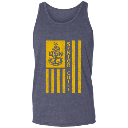 Senior Chief Flag Gold Unisex Tank