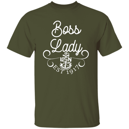 Boss Lady White Design 5.3 oz. T-Shirt