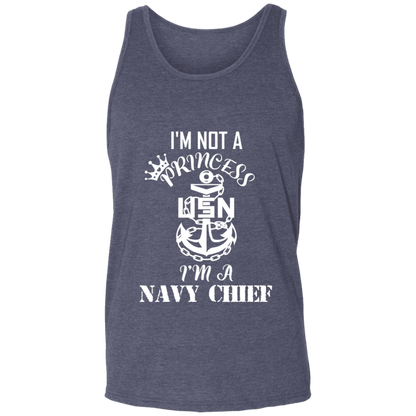 I'm not a Princess White Design Unisex Tank