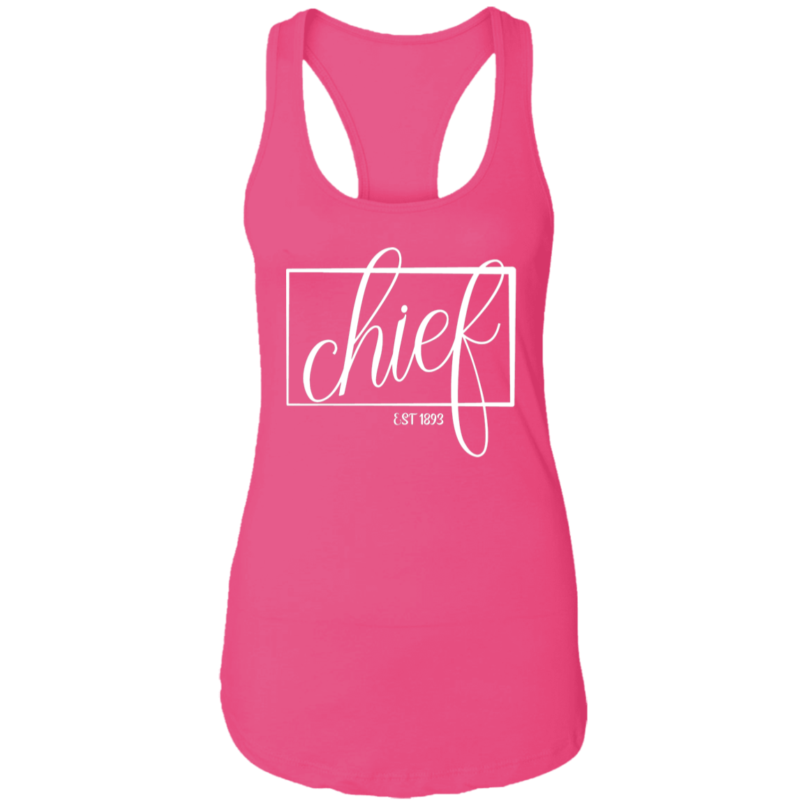 Chief 1893 White Ladies Racerback Tank