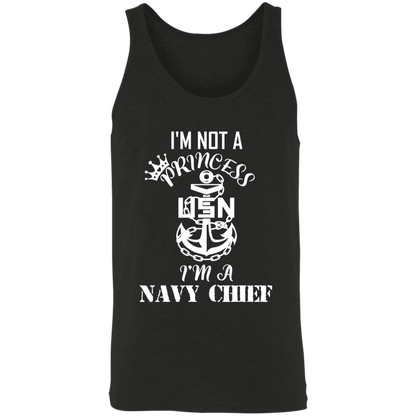 I'm not a Princess White Design Unisex Tank