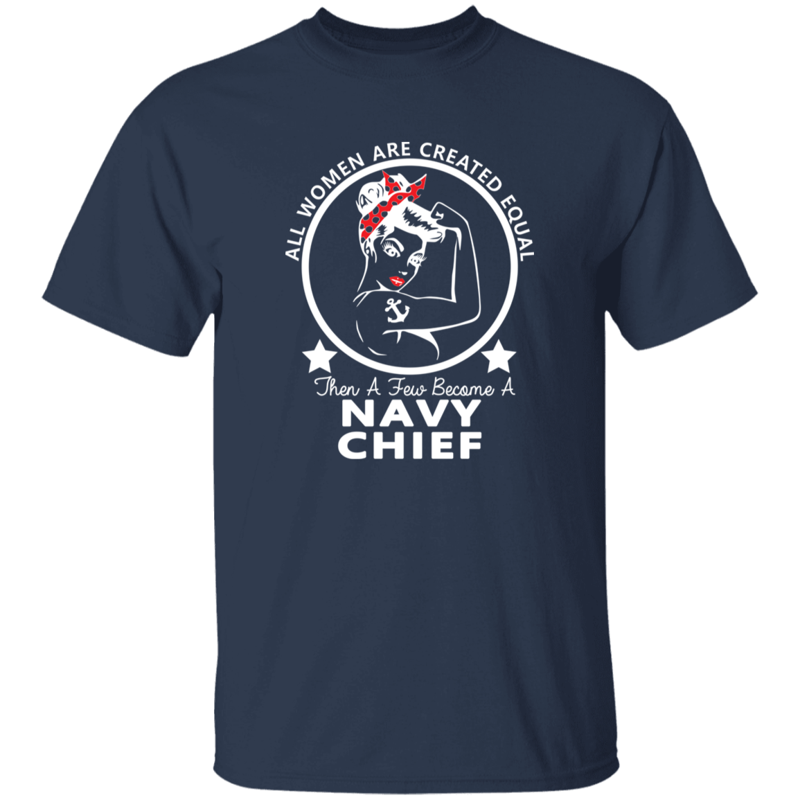 Navy Girl Chief White 5.3 oz. T-Shirt