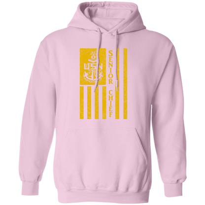 Senior Chief Flag Gold Pullover Hoodie
