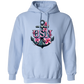 Pink Flower Anchor Pullover Hoodie