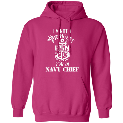 I'm not a Princess White Design Pullover Hoodie